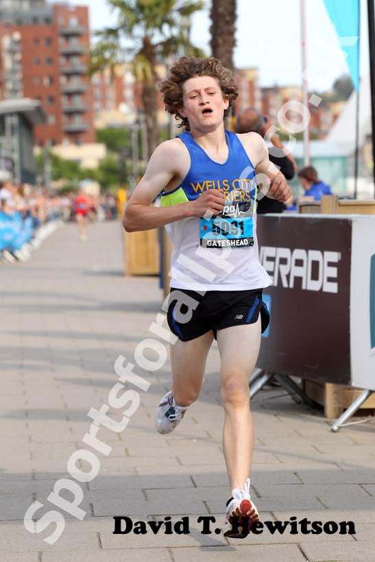 No 5091 finishing the 2012 BUPA Junior Great North Run.